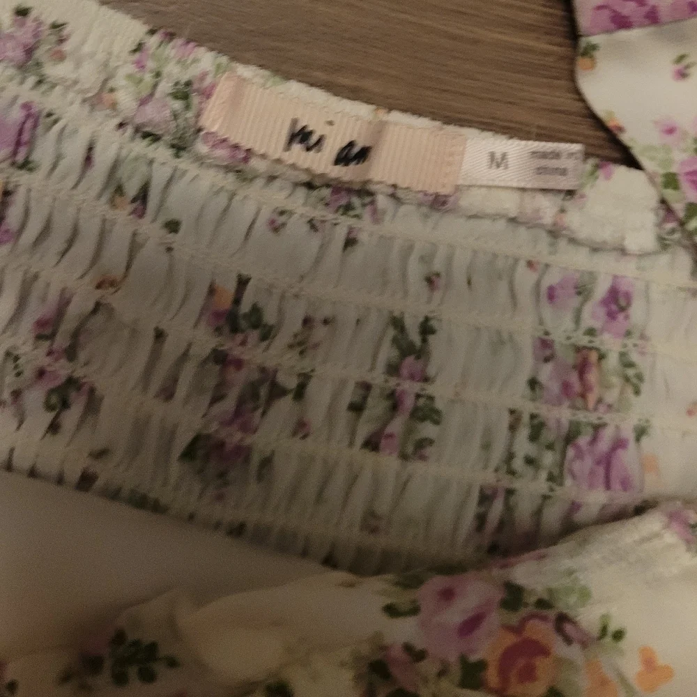 Babydoll Mini Dress Medium Fairy Cream Floral Romantic Enchanting Flowy Cottage - Picture 3 of 5